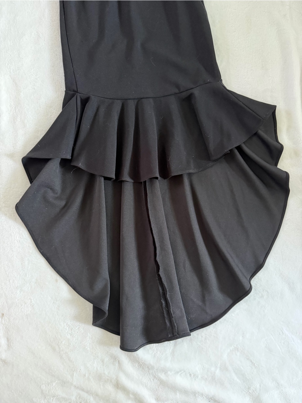 Black Ruffle Midi Dress - Picture 3 of 6